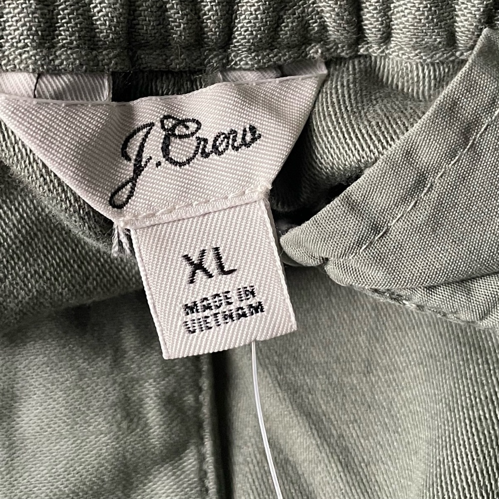 New! J. Crew Green Cotton Tie Waist Drawstring Camp Pants NWT 35388 - Picture 10 of 12